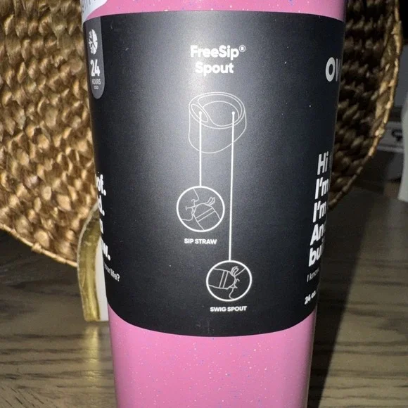 Owala 24oz Freesip Stainless Limited EDT Waterbottle Bubble Gum Burst Color NWT - Picture 6 of 8